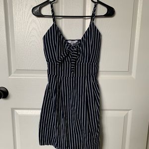 Navy and white dress